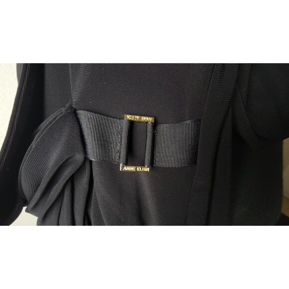 Anne Klein Women's Top 2X Black Wrap Whimsigoth Boho Chic Holiday Party Classic - Picture 4 of 4